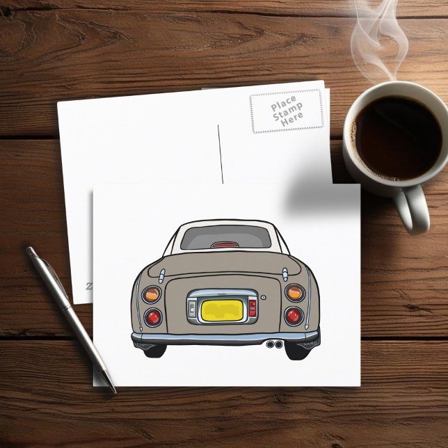 Postale Figarations Jolie Topaz Mist Figaro Voiture Carte  (Fun Figgy Postcard just for you)