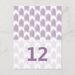 Postale Flèches Tribales Violettes Numéro de tableau Carte