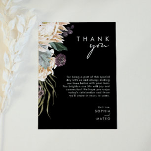 Postale Fleur blanche   Carte de remerciement de réception