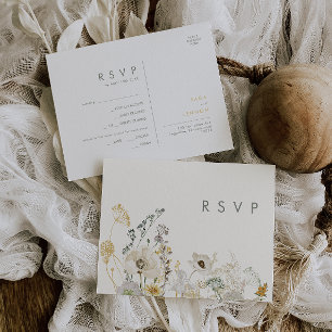 Postale Fleur sauvage lunatique Carte RSVP de choix du m