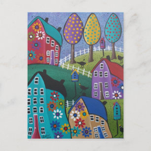 Postale FOLK ART Day's Gone By BY LORI EVERETT carte posta