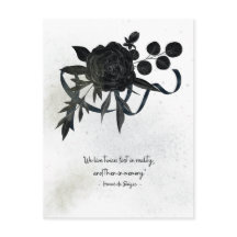 FR | Carte de condoléances élégante – Rose noire