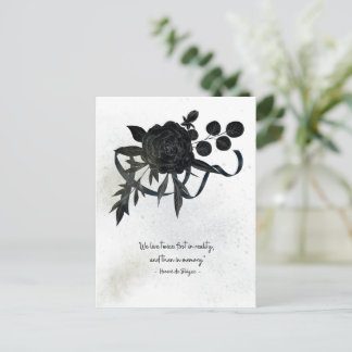 Postale FR | Carte de condoléances élégante – Rose noire