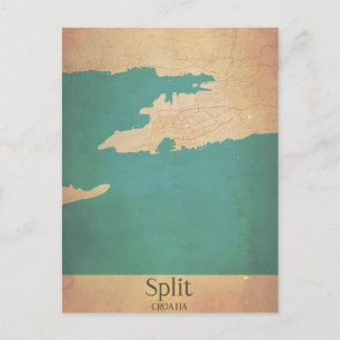 Postale Fractionner Croatie Dalmatie Carte Vintage Carte p