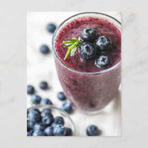 Postale Fruit bleuté Smoothie Gros plan Photo Carte postal
