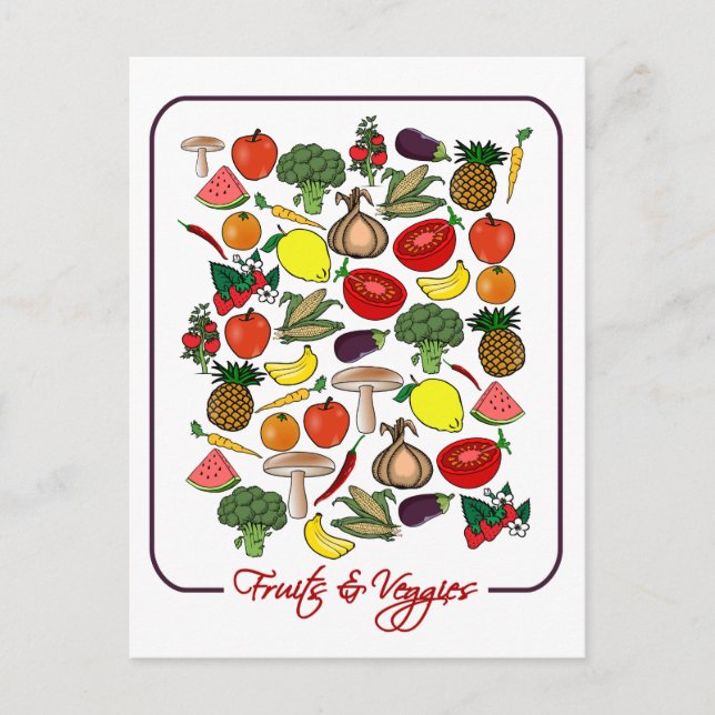 Postale Fruits et Légume carte postale, personnaliser (Devant)