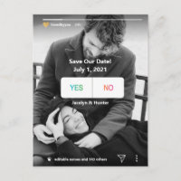 Fun Instagram Oui Non Photo Enregistrer la carte D