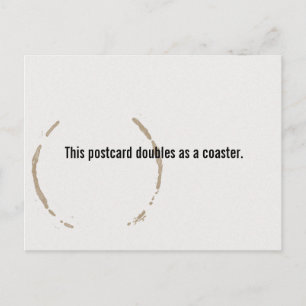Postale Funny Coffee Carte postale, dessous de verre, tach