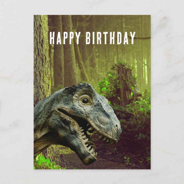 Postale Funny Dinosaur Vieux Âge Anniversaire Carte postal (Devant)