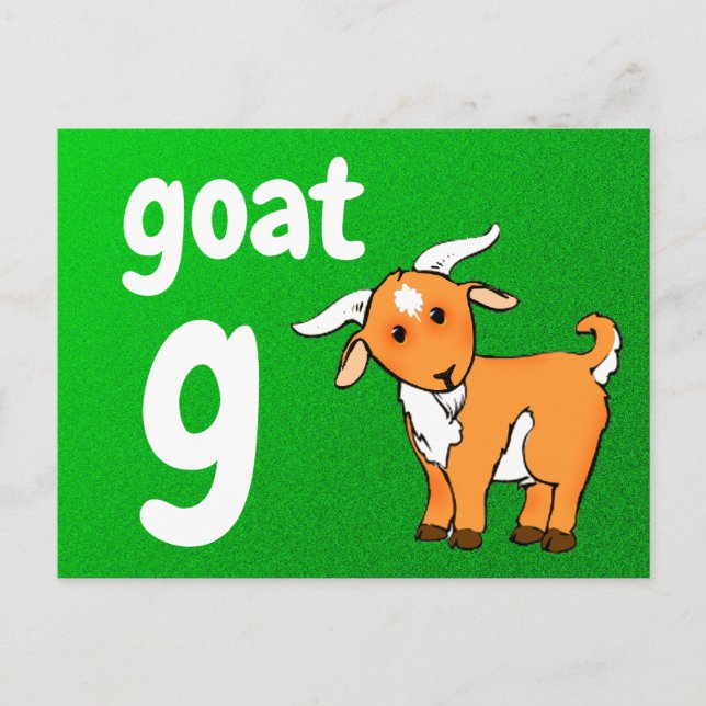 Postale g - carte flash pour chèvre (Devant)