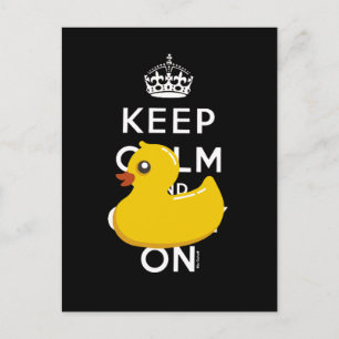 Postale Gardez le calme et continuer sur la carte Humour e