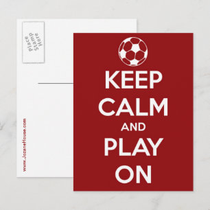 Postale Gardez votre calme et continuez à jouer carte post