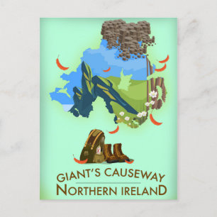 Postale Giants Causeway Irlande du Nord Carte poster de vo