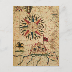 Postale Graphique de Portolan   Carte du Caire, Egypte