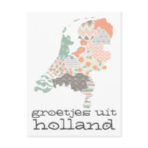 Groetjes Uit Holland Province Carte Style Patchwor