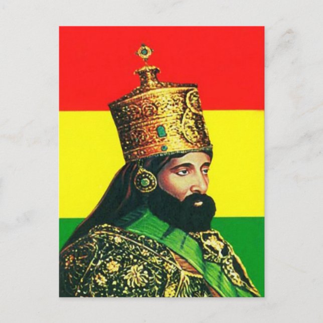 Postale Haile Selassie I - HIM - Jah Rastafari - Carte pos (Devant)
