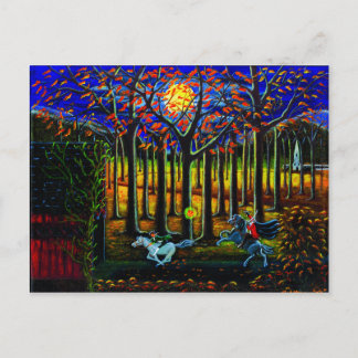 Postale Halloween, carte postale, Horseman, Sleeping, Haut