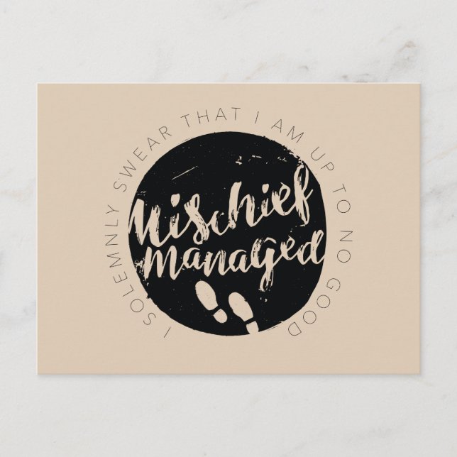 Postale Harry Potter | Carte du Maraudeur Typographie des  (Devant)