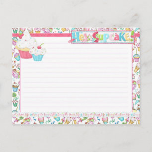 Postale Hey Cupcake Living the Sweet Life Recipe Carte pos