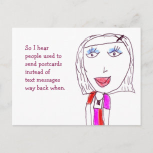 Postale Hip Girl, "Envoie-moi quand tu auras ceci" carte p