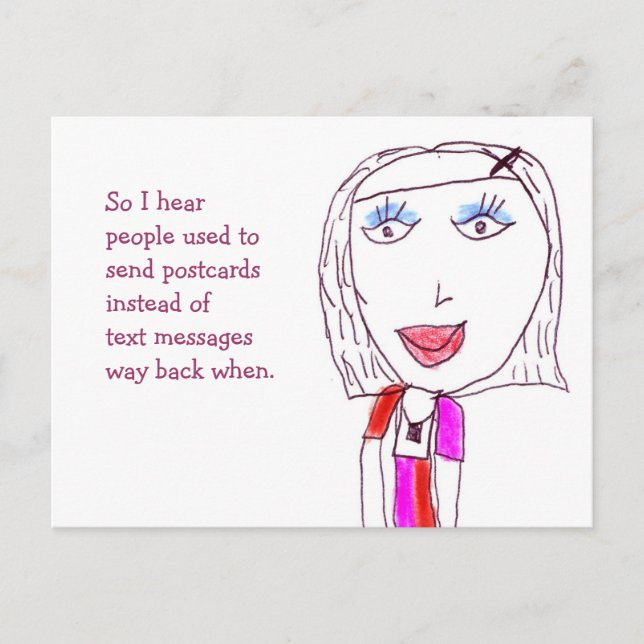 Postale Hip Girl, "Envoie-moi quand tu auras ceci" carte p (Devant)