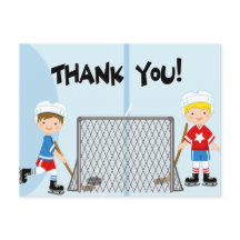 Hockey Party Sports Anniversaire Merci Carte posta