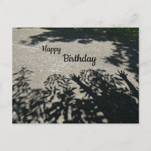 Postale HOURRA Mains Ombres Carte d'anniversaire Joyeux