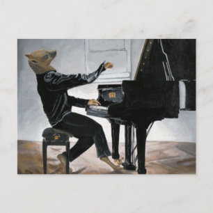 Postale Hyena Piano Music Player Imaginaire Art Carte post
