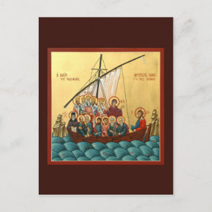 Postale Icône mystique de la Carte de prière de la Sainte 