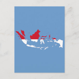 Postale ID Indonésie, Jakarta, Carte du drapeau