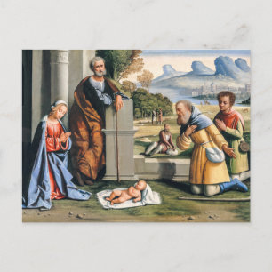 Postale Illustration biblique Carte de Noël