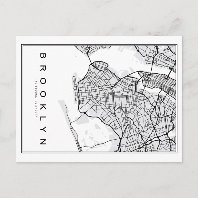 Postale Illustration de la carte Brooklyn (Devant)