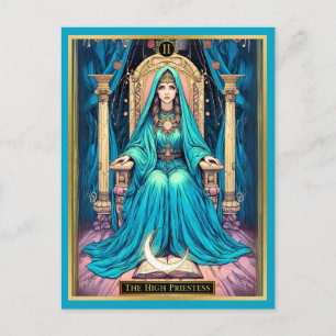 Postale Illustration de la carte Tarot, la grande prêtress