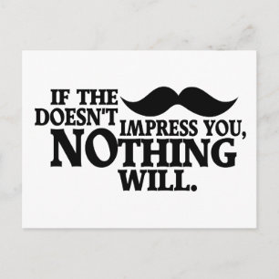 Postale Impressionnant Moustache personnalisé carte postal