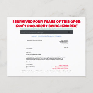 Postale J'ai survécu quatre ans par RoseWrites carte posta