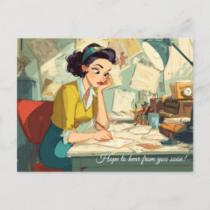 Postale J'espère avoir de vos nouvelles bientôt ! Carte po
