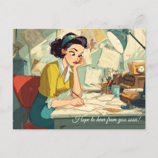 Postale J'espère avoir de vos nouvelles bientôt ! Carte po