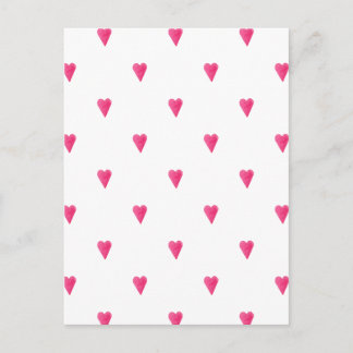 Postale Jolie carte d'amour aux coeurs roses.