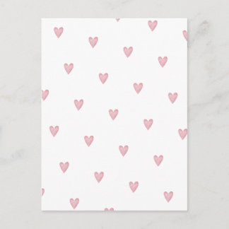 Postale Jolie carte d'amour avec petits cœurs roses.