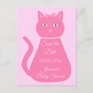 Postale Jolie carte de bébé fille rose personnalisée pour