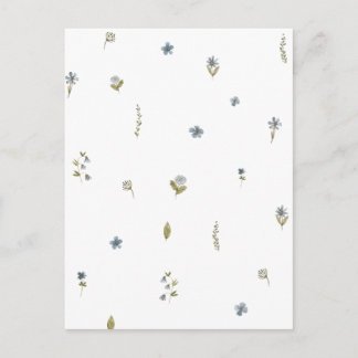 Postale Jolie carte florale de printemps aux fleurs bleues