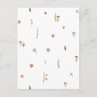 Postale Jolie carte florale de printemps aux fleurs roses.