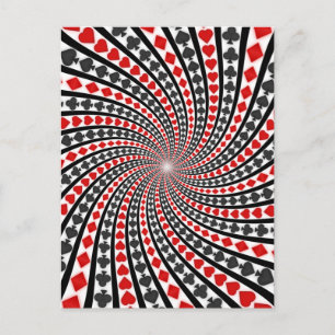 Postale Jouer Carte Convient Spiral :