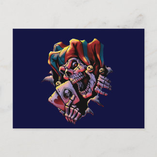 Postale Joueur de carte bouffon