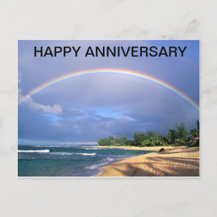 Postale Joyeux Anniversaire Arc en ciel sur une carte post