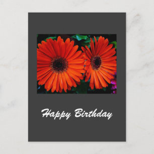 Postale joyeux carte d'anniversaire orange couleur marguer