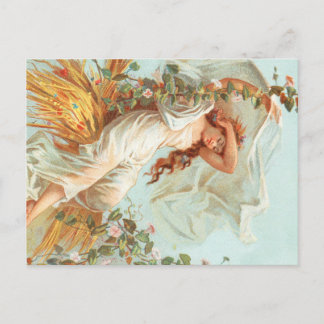 Postale Joyeux Noël lumineux et heureux, carte antique