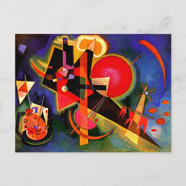Postale Kandinsky - En Bleu, célèbre carte d'art (Devant)