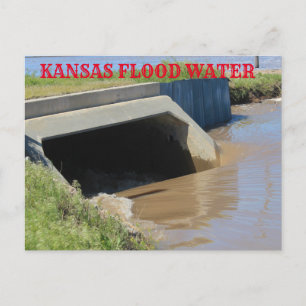Postale Kansas Flood water CARTE POST