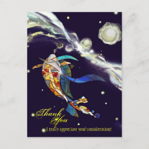 Postale Koi dans Universe Imaginaire Design Merci carte po